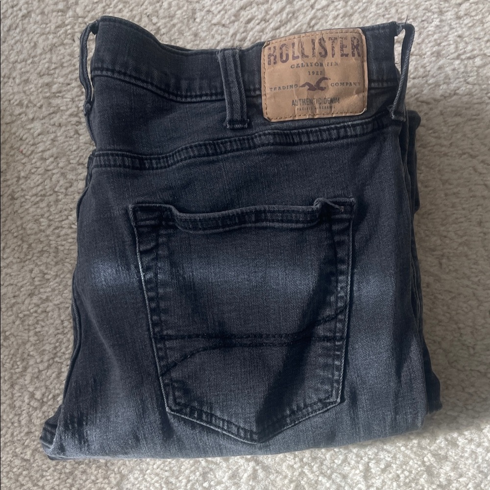 Hollister Men's Dark Gray Skinny Jeans